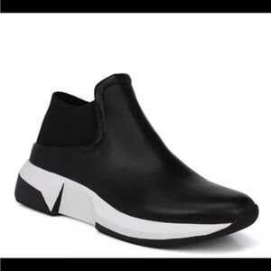 - Via Spiga Shoes Womens Veila Slip On Sneakers Black Leather Size 37